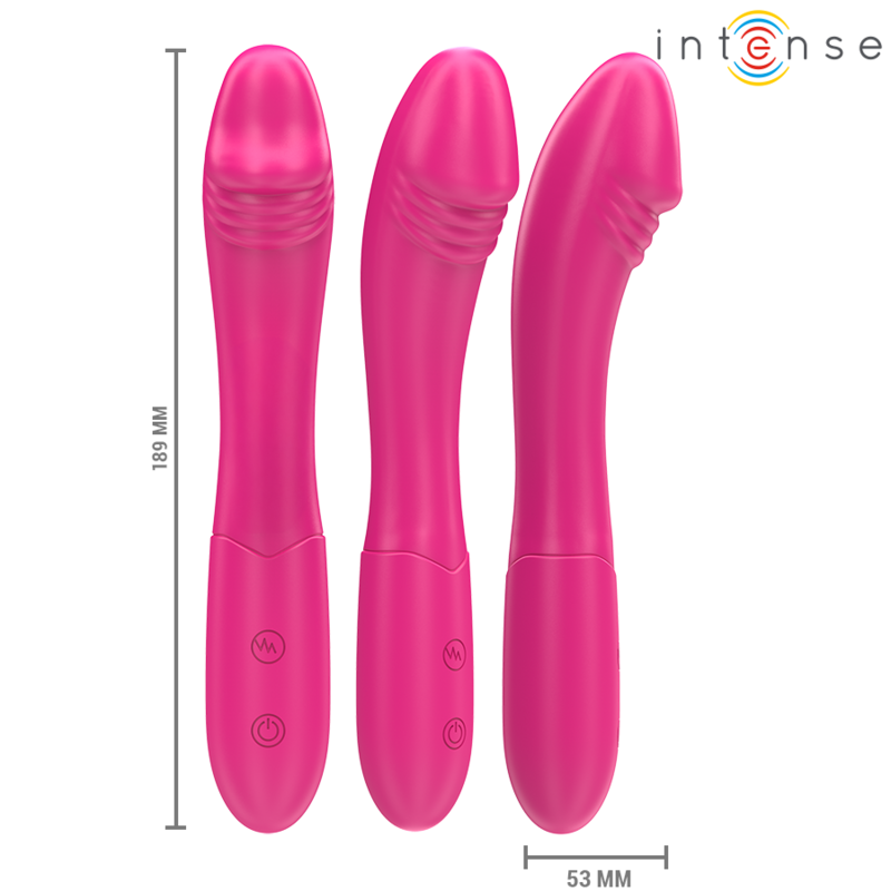 INTENSE - BELINDA VIBRADOR 19 CM FLEXÍVEL 10 VIBRAÇÕES ROSA - Image 3