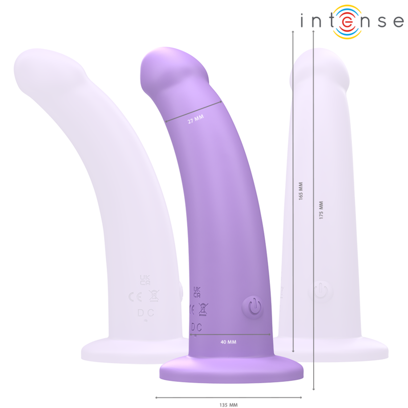 INTENSE - EDDIE VIBRADOR 17,5 CM 10 VIBRAÇÕES ROXO CONTROLE REMOTO - Image 2