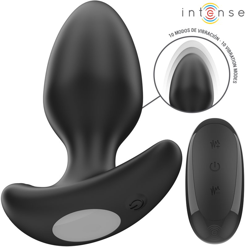 INTENSE – JOEY ANAL PLUG 10 VIBRAÇÕES PRETO CONTROLE REMOTO