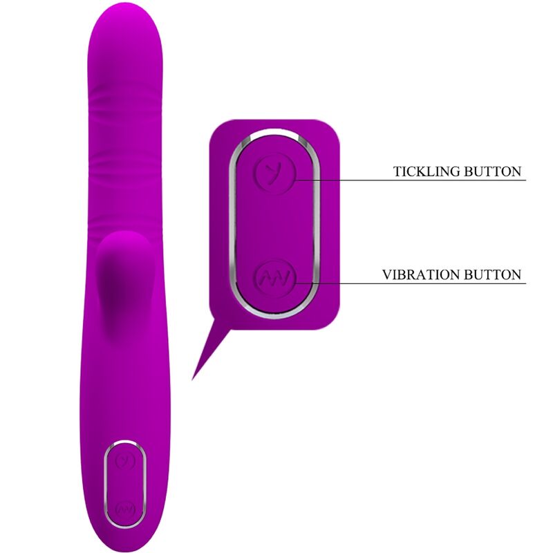 PRETTY LOVE - ANGELIQUE MULTIFUNÇÕES VIBRADOR + ESTIMULADOR DE CLITÓRIS ROXO - Image 4