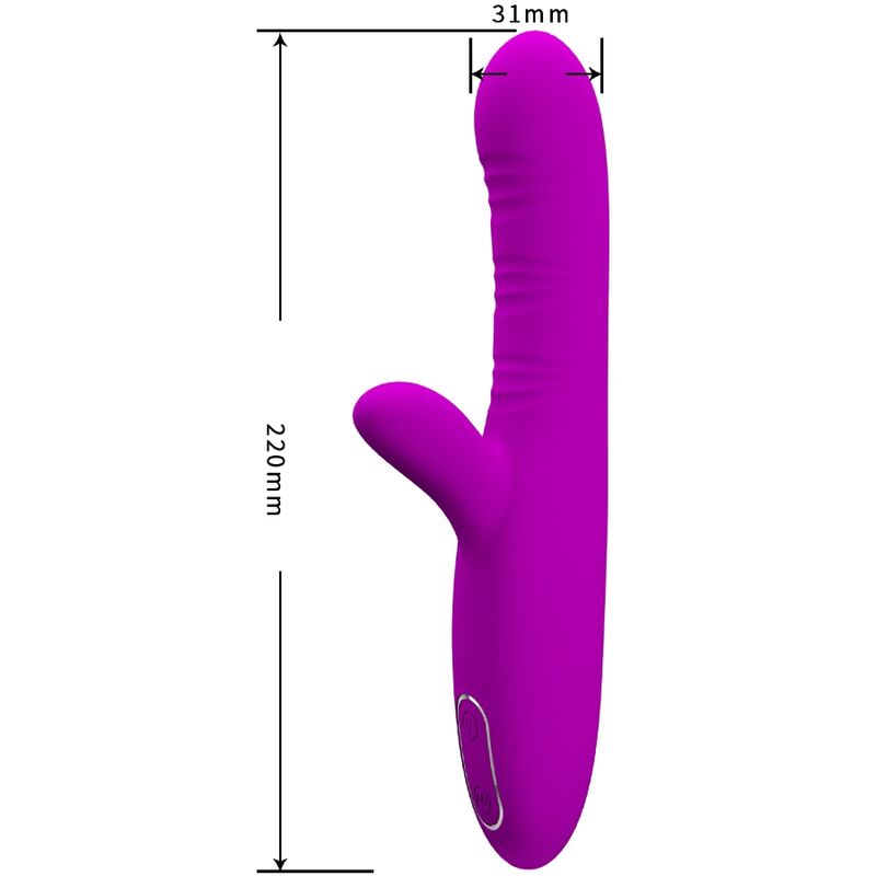 PRETTY LOVE - ANGELIQUE MULTIFUNÇÕES VIBRADOR + ESTIMULADOR DE CLITÓRIS ROXO - Image 3
