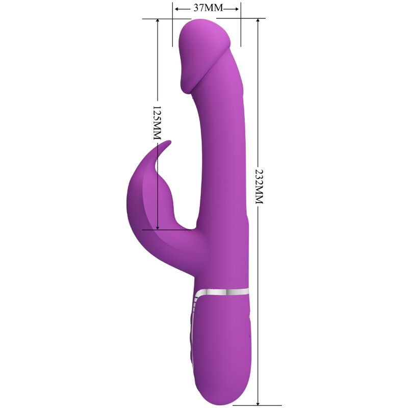 PRETTY LOVE - KAMPAS 3 EM 1 MULTIFUNCIONAL COELHO VIBRADOR ROXO - Image 5