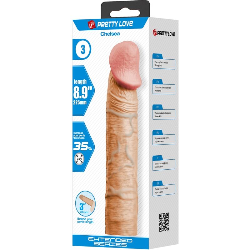 PRETTY LOVE - MANGA PENIS CHELSEA COM EXTENSÃO DE 7,6 CM FLESH - Image 5