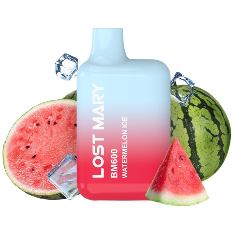 LOST MARY – (EXPOSITOR PROFESSIONAL PACK -10 UNIDADES) BM600 NICOTINE VAPER 2% DESCARTÁVEL WATERMELON ICE