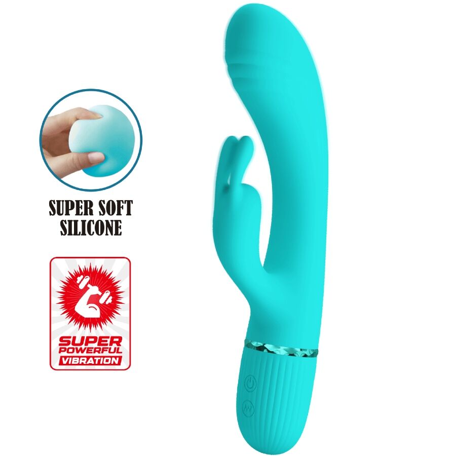 PRETTY LOVE – SCOCCO VIBRADOR COELHO TURQUESA