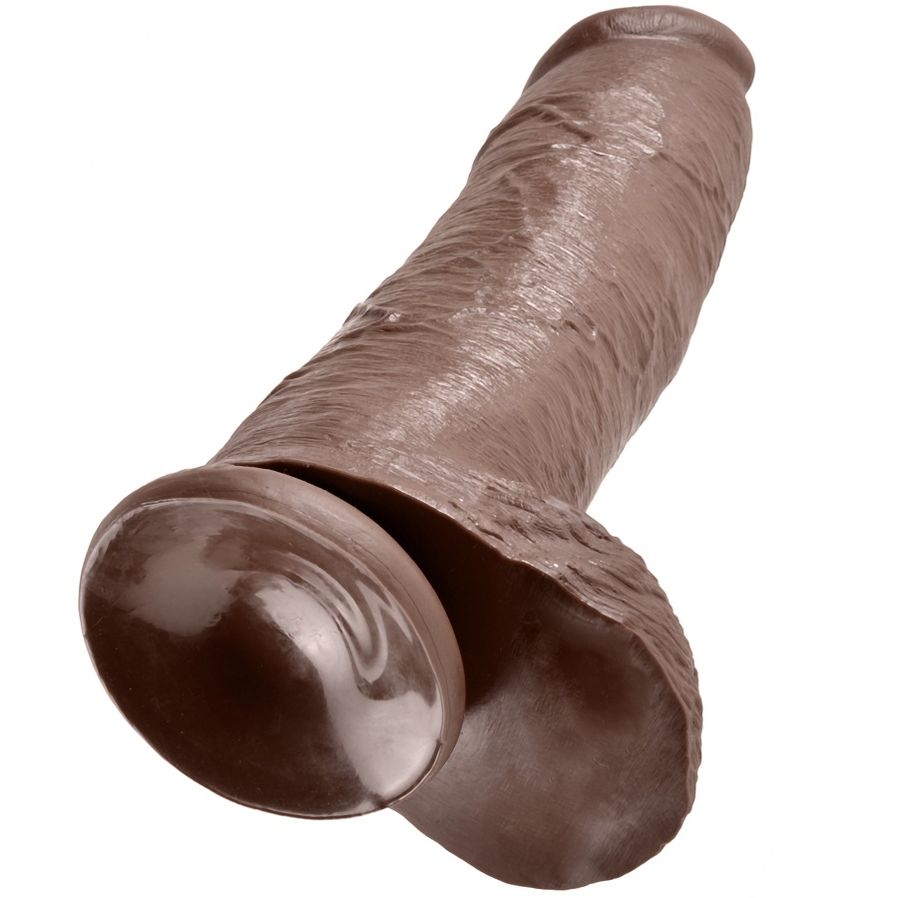 KING COCK - 12 DILDO CASTANHO COM BOLAS 30.48 CM - Image 2