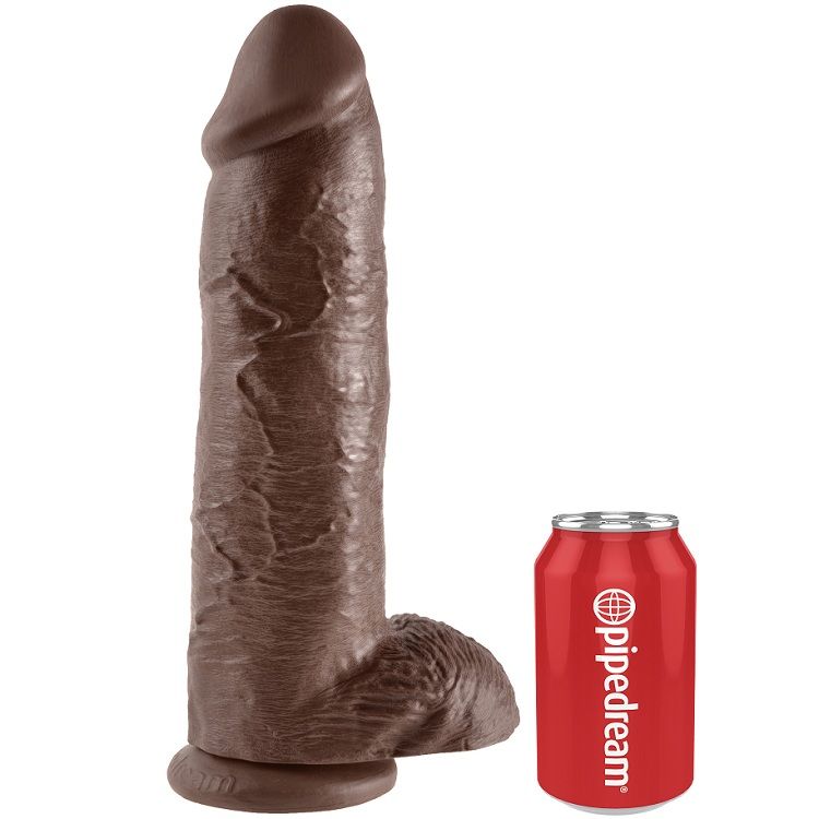 KING COCK - 12 DILDO CASTANHO COM BOLAS 30.48 CM - Image 4