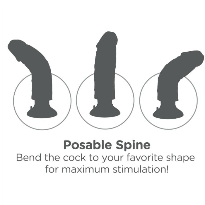 KING COCK - DILDO VIBRANTE 25.5 CM NATURAL - Image 4