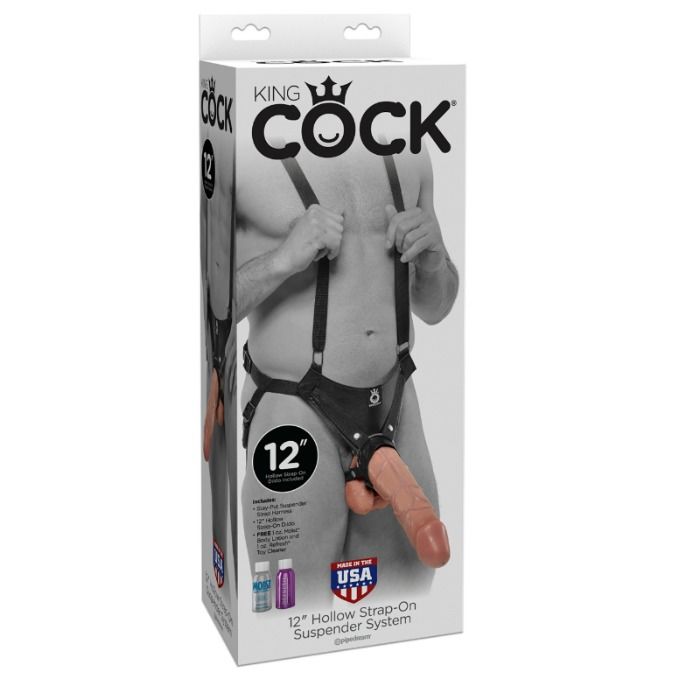 KING COCK - SISTEMA DE SUSPENSÃO 30,5 CM HOLLOW STRAP-ON - CARNE - Image 2