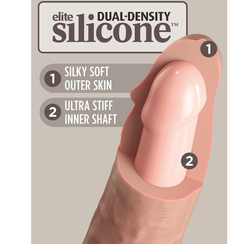 KING COCK - ELITE DILDO SILICONE REALISTA 25.4 CM - Image 4