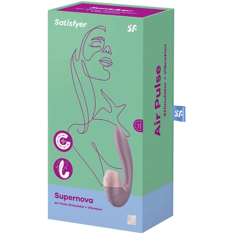 SATISFYER - ESTIMULADOR DE PULSO DE AR SUPERNOVA E VIBRAO ROSA - Image 3