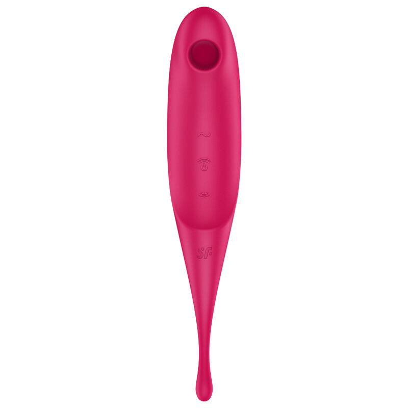 SATISFYER – ESTIMULADOR E VIBRADOR DE PULSO TWIRLING PRO AIR VERMELHO