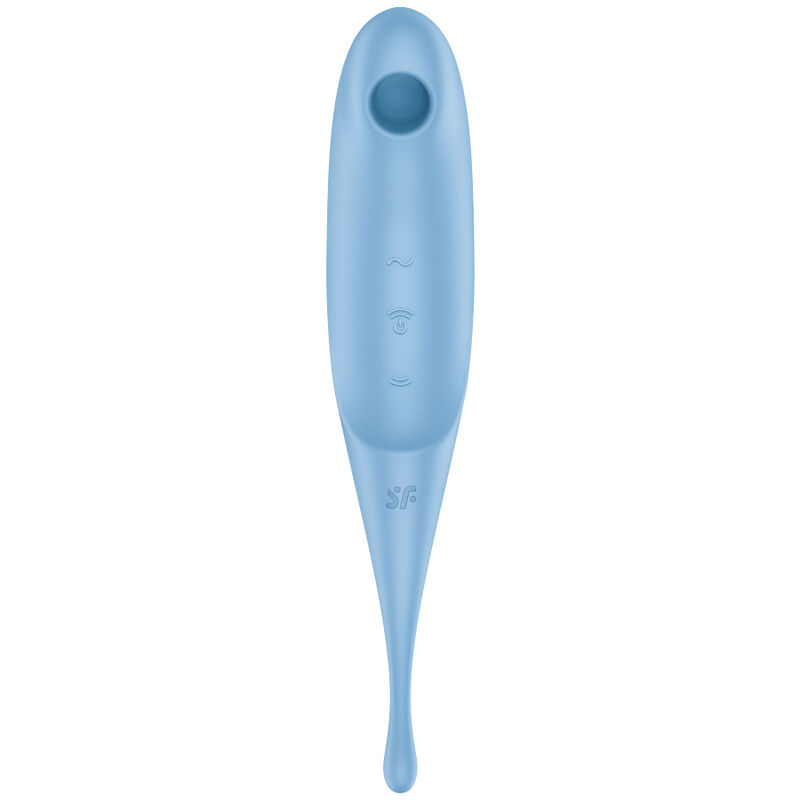 SATISFYER – ESTIMULADOR E VIBRADOR DE PULSO TWIRLING PRO AIR AZUL