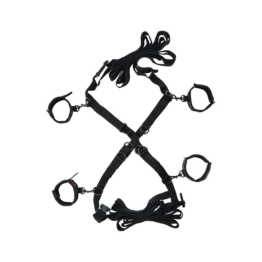 CALEXOTICS – SCANDAL CONJUNTO DE BRAÇADEIRAS DE CAMA CRUZADA
