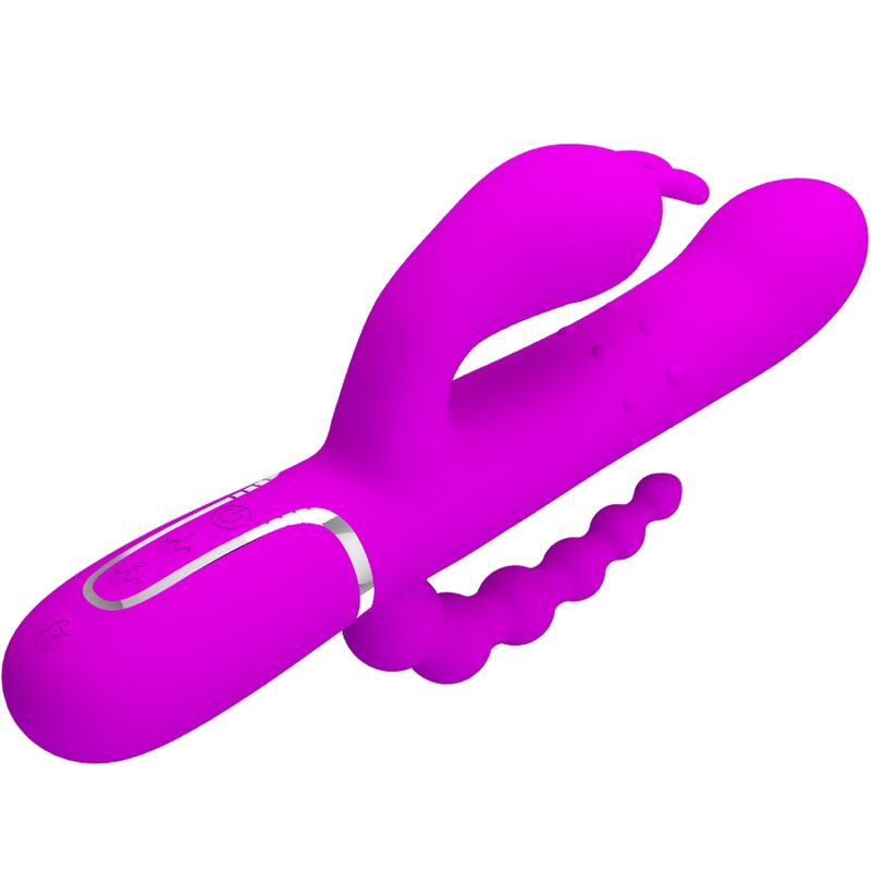 PRETTY LOVE - CAMMY VIBRADOR TRIPLO MULTIFUNCIONAL 4 EM 1 ROSA - Image 4