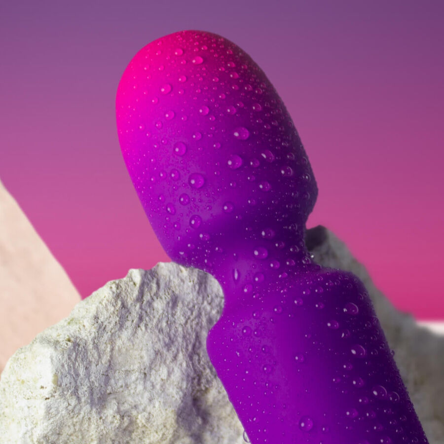 Rocks-Off Glo-Girl Roxo – Vibrador Wand – Mini Silicone - Image 3