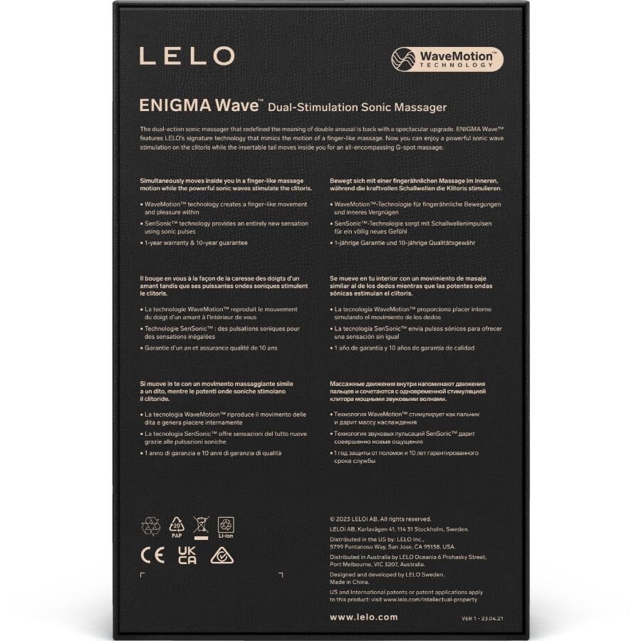 LELO - ENIGMA WAVE MASSAGEADOR DE TRIPLA VIBRAÇÃO CYBER ROXO - Image 5