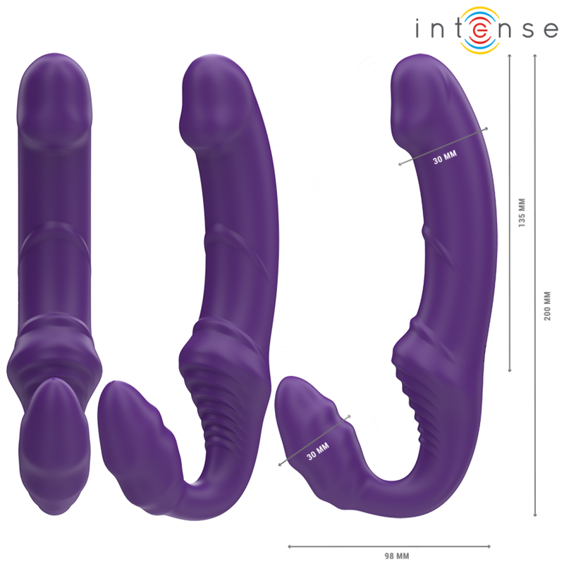 INTENSE - JILL VIBRADOR DUPLO 20 CM ROXO CONTROLE REMOTO - Image 3