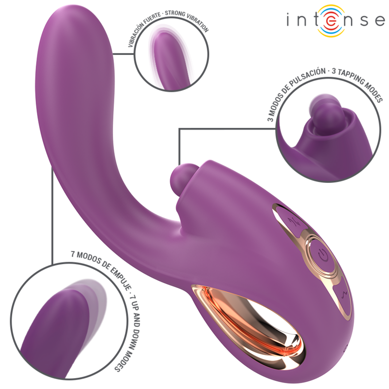 INTENSE - LALI MULTIFUNCIONAL VIBRADOR DE PONTO G COM BATIDA, IMPULSÃO E VIBRAÇÃO ROXO - Image 2