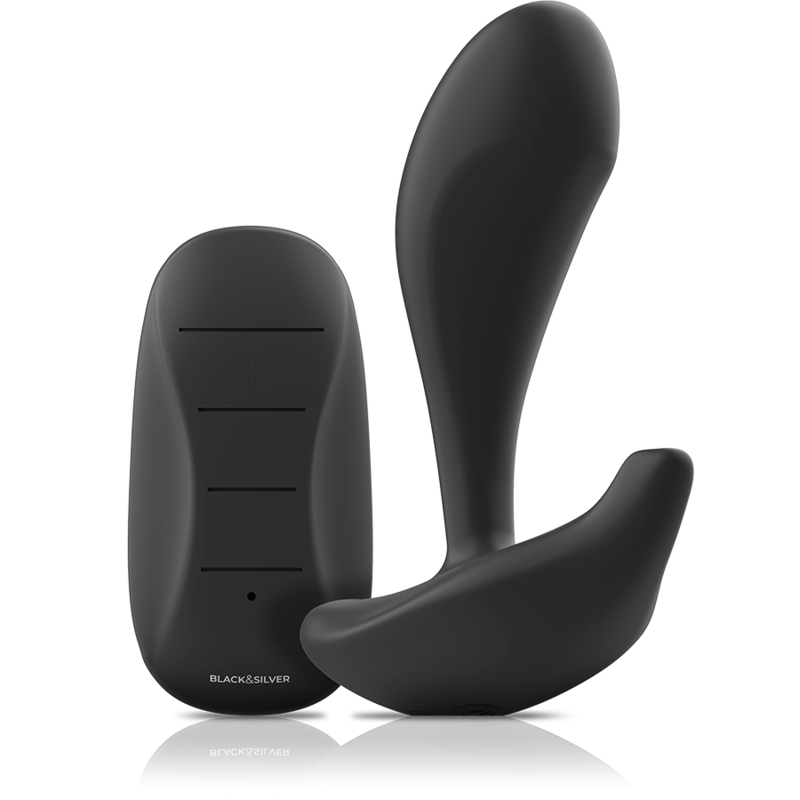 Black&Silver Dwayne Preto – Vibrador Anal – Controle Remoto Silicone - Image 2