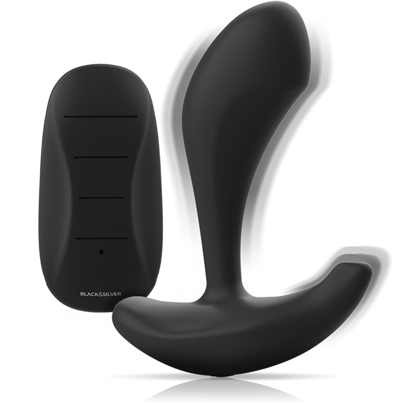 Black&Silver Dwayne Preto – Vibrador Anal – Controle Remoto Silicone - Image 3