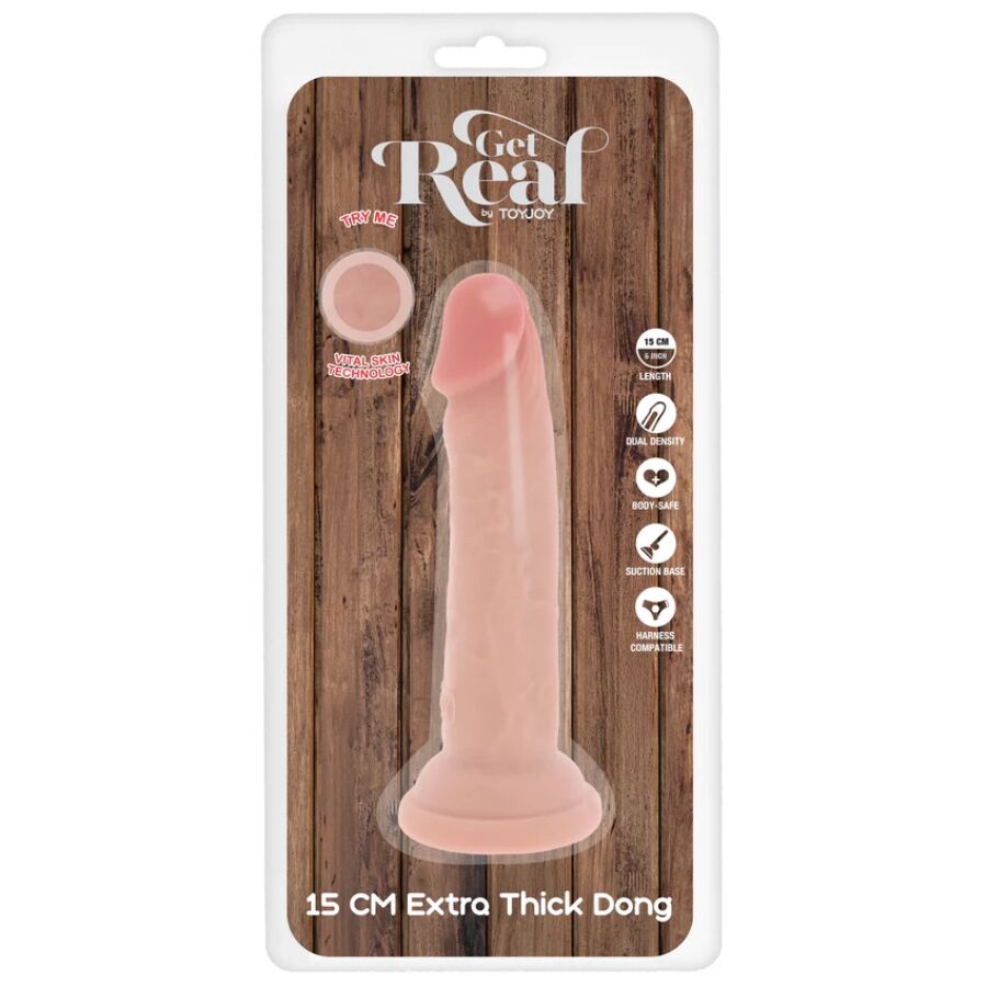 GET REAL - PÊNIS DE TPE DELUXE DE DUPLA DENSIDADE E ESPESSURA, 15 CM - Image 5