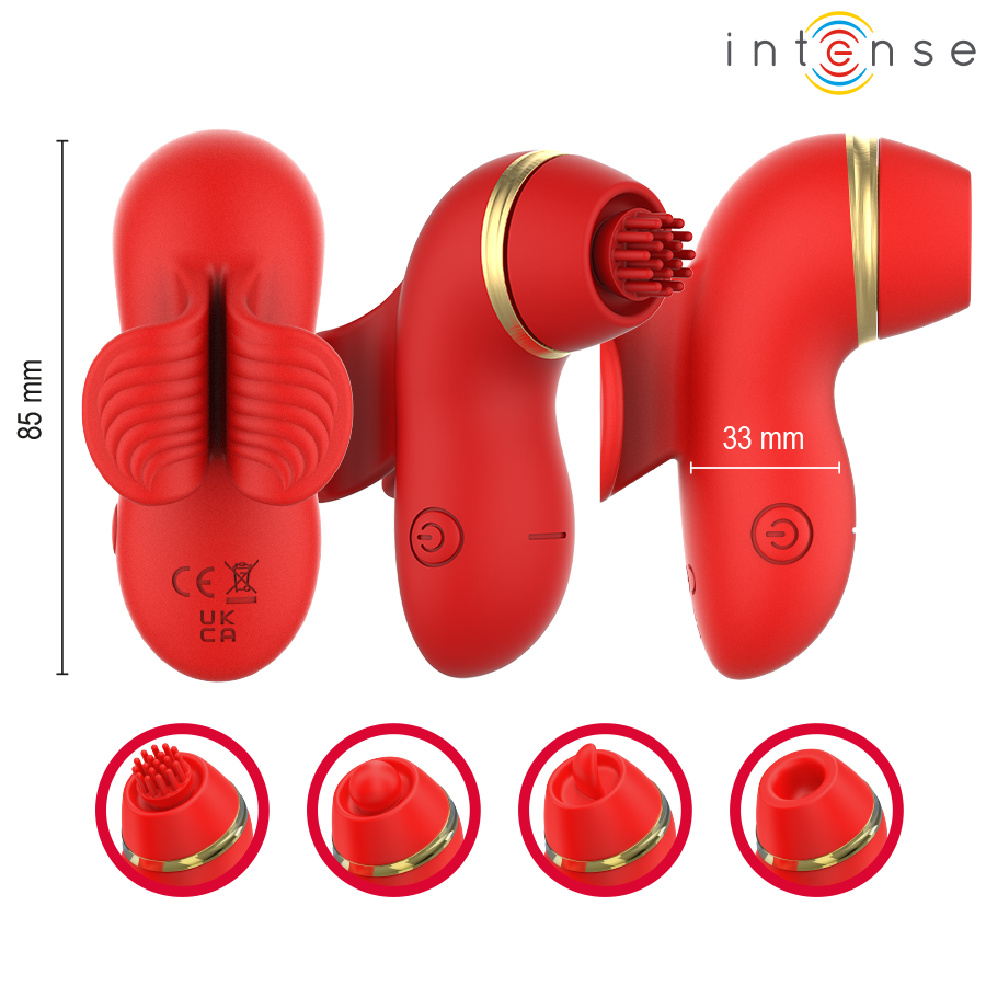 Glossy Intense – Vibrador Sugador – Com 4 Pontas - Image 3