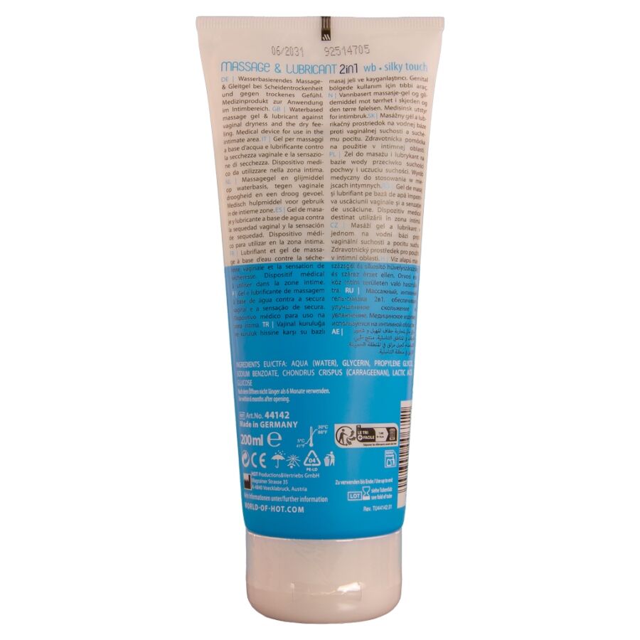 HOT - GEL DE MASSAGEM E DESLIZAMENTO 2 EM 1 COM TOQUE SEDOSO 200ML - Image 2