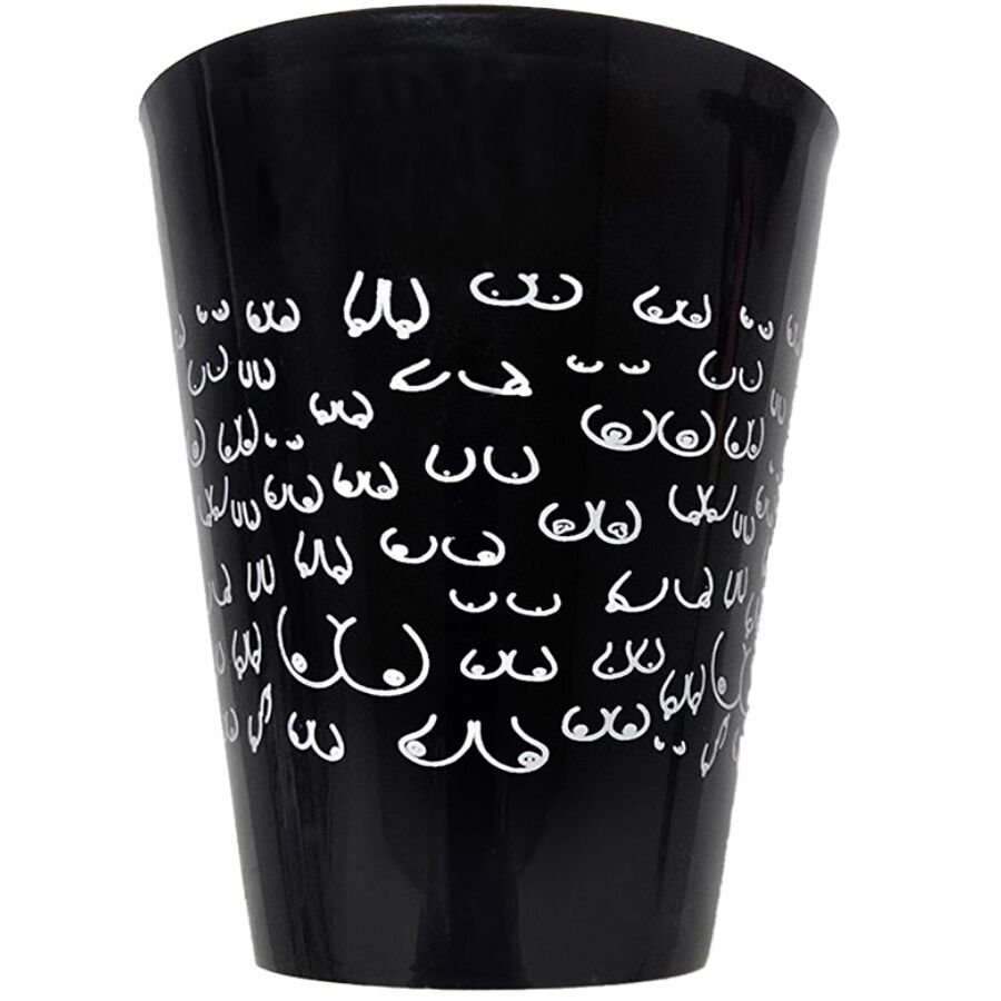 DIABLO PICANTE - COPO PRETO 500 ML COM SEIOS BRANCOS