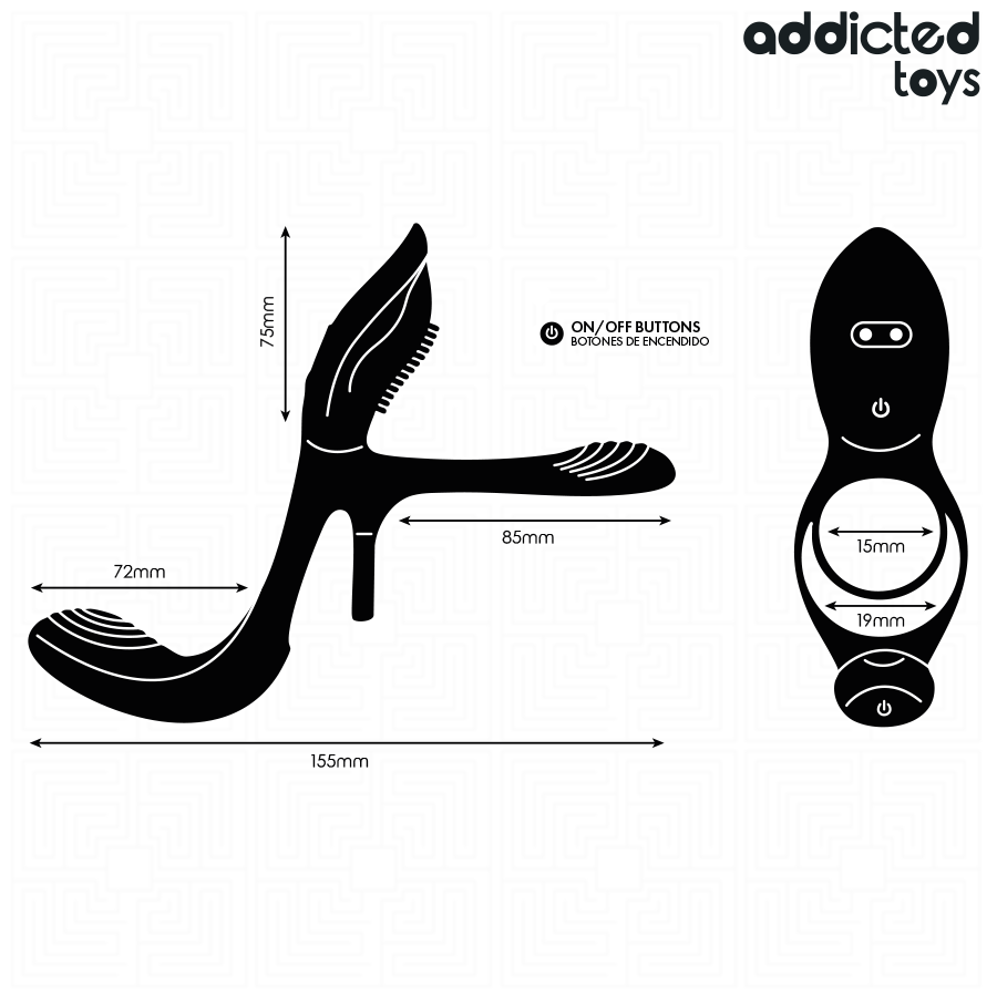 ADDICTED TOYS - ANEL PENIANO DUPLO COM ESTIMULADOR CLITÓRICO - Image 5