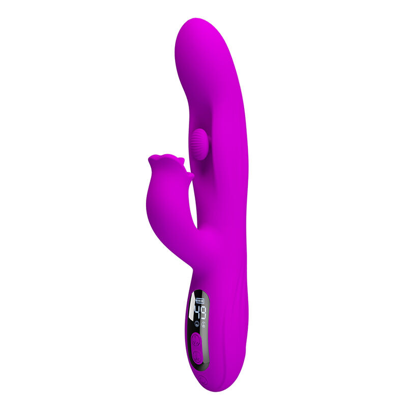 PRETTY LOVE - VIBRADOR OSCILATIVO YALANDA RABBIT COM DISPLAY DE LED ROXO - Image 4