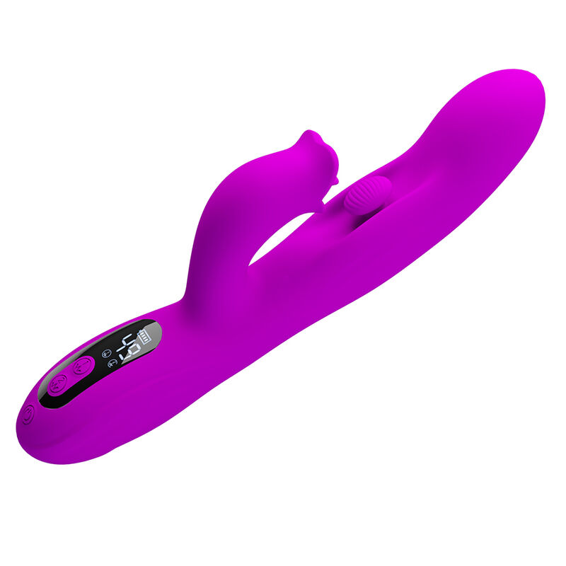 PRETTY LOVE - VIBRADOR OSCILATIVO YALANDA RABBIT COM DISPLAY DE LED ROXO - Image 5