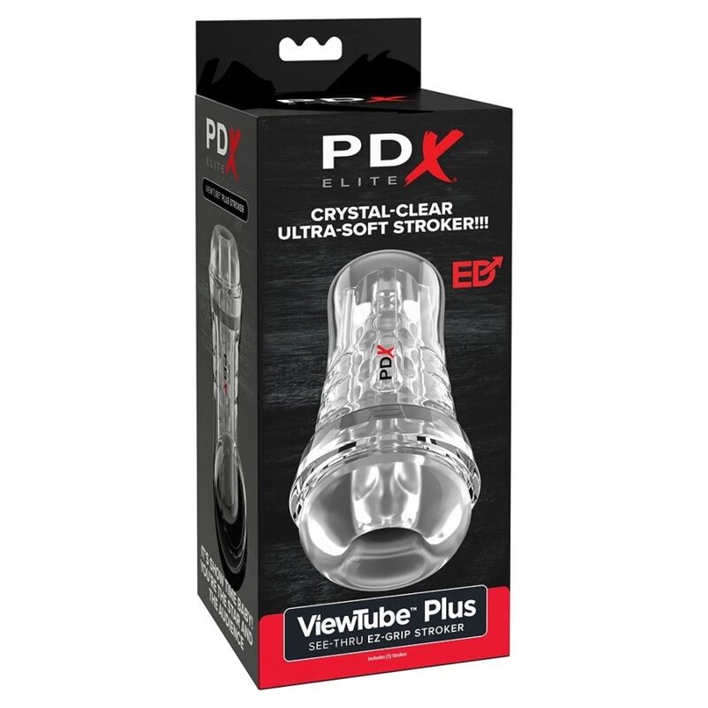 PDX ELITE - VIEWTUBE PLUS STROKER TRANSPARENTE COM ADERÊNCIA FÁCIL E VERSÁTIL 21 CM - Image 4