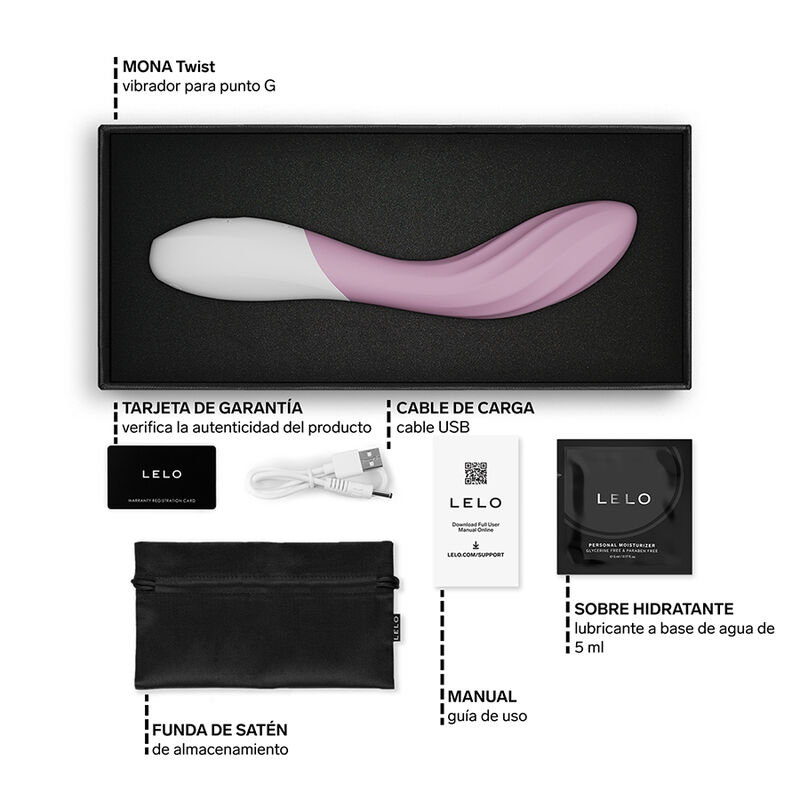 LELO - MONA TWIST VIBRADOR DE PONTO G RECARREGÁVEL COM CONTROLE POR APLICATIVO LAVANDA - Image 5