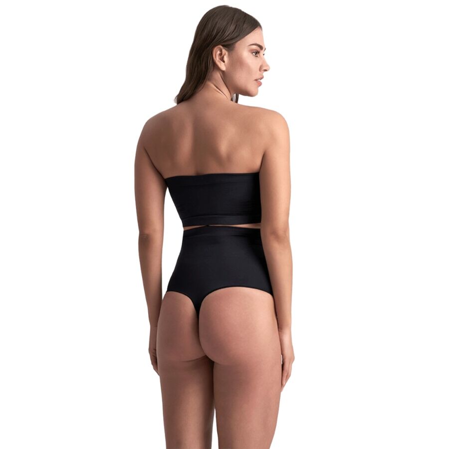 BYE-BRA - TANGA DE TALLE ALTO SIN COSTURAS BEIGE TALLA M - Image 25