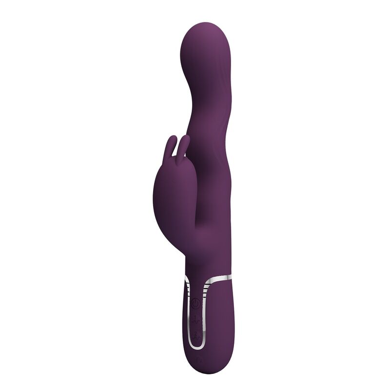 PRETTY LOVE - VIBRADOR LOURSEN RABBIT COM MOVIMENTO DE IMPULSO E 7 VIBRAÇÕES, RECARREGÁVEL VIA USB, ROXO - Image 2