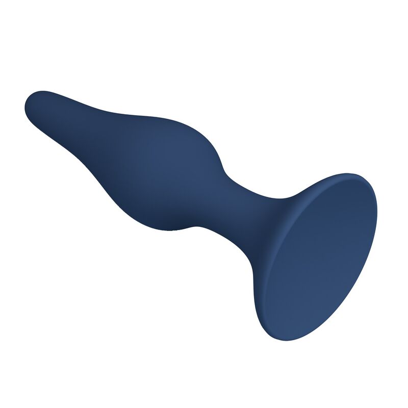 MR PLAY - PLUG ANAL FINO DE SILICONE AZUL TAMANHO S - Image 4