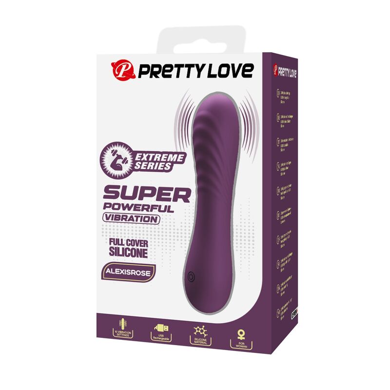PRETTY LOVE - VIBRADOR RECARREGÁVEL ALEXISROSE COM 10 FUNÇÕES - ROXO - Image 3