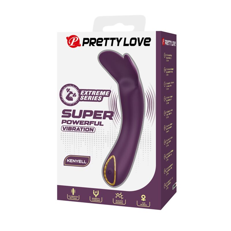 PRETTY LOVE - VIBRADOR RECARREGÁVEL KENYELL COM 10 FUNÇÕES - ROXO - Image 3
