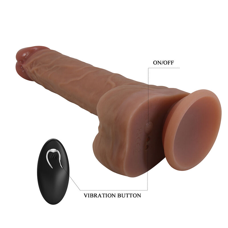 PRETTY LOVE - JONATHAN VIBRADOR REALISTA COM CONTROLE REMOTO - MARROM - Image 3