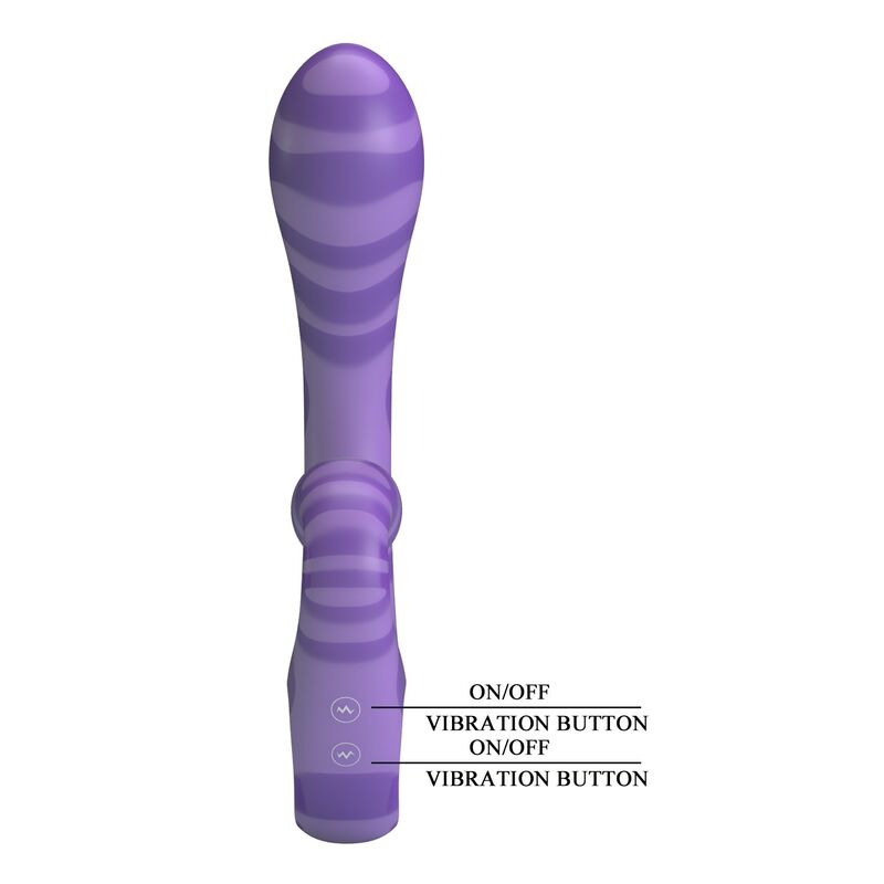 PRETTY LOVE - SUMMER VIBRADOR DE DUAS PONTAS COM ALÇA 19 CM Ø 3,5 CM ROXO - Image 3