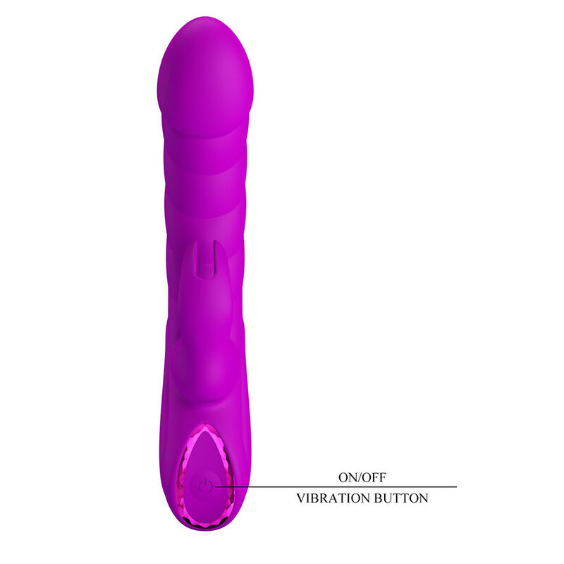 PRETTY LOVE - MONICA VIBRADOR RECARREGÁVEL COM DUPLA ESTIMULAÇÃO PARA PONTO G E CLITÓRIS ROXO - Image 3