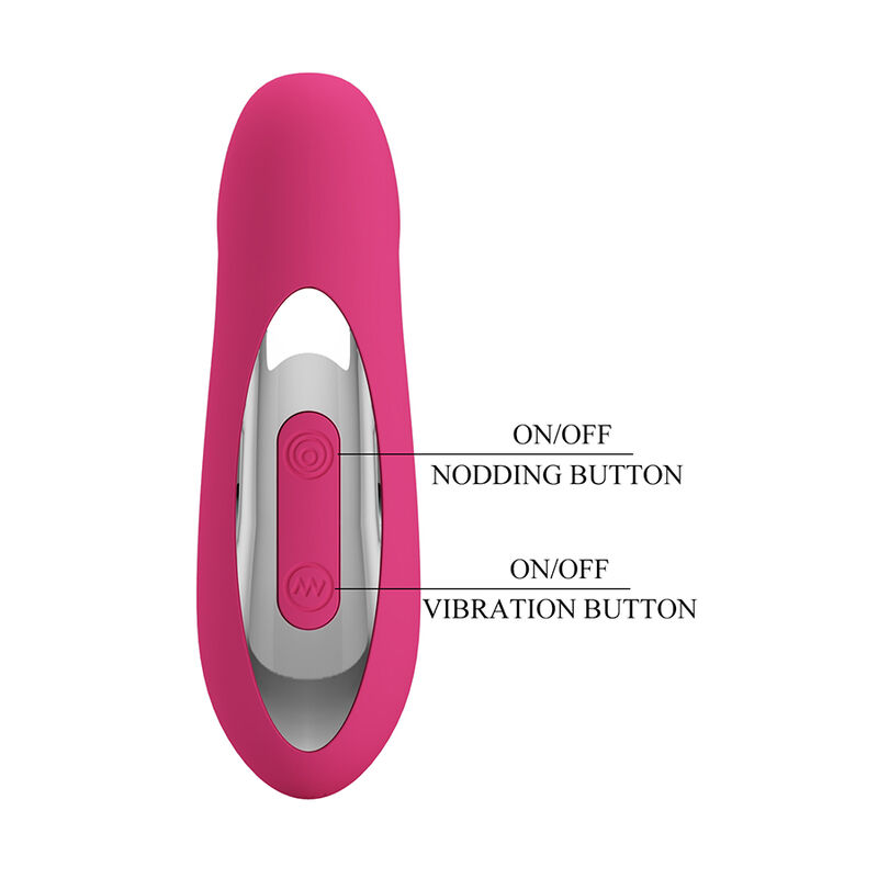 PRETTY LOVE - DUDEN VIBRADOR DE SILICONE RECARREGÁVEL COM 12 MODOS DE VIBRAÇÃO E 3 MODOS DE BALANÇO, ROSA. - Image 5