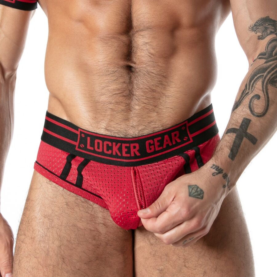 LOCKER GEAR - CUECA SHOW DE TELA ESPORTIVA AZUL S - Image 49