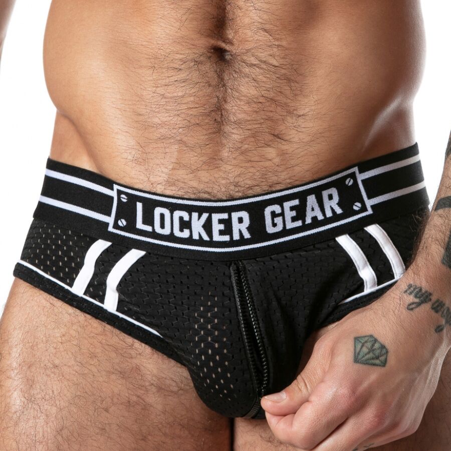 LOCKER GEAR - CUECA SHOW DE TELA ESPORTIVA AZUL S - Image 64